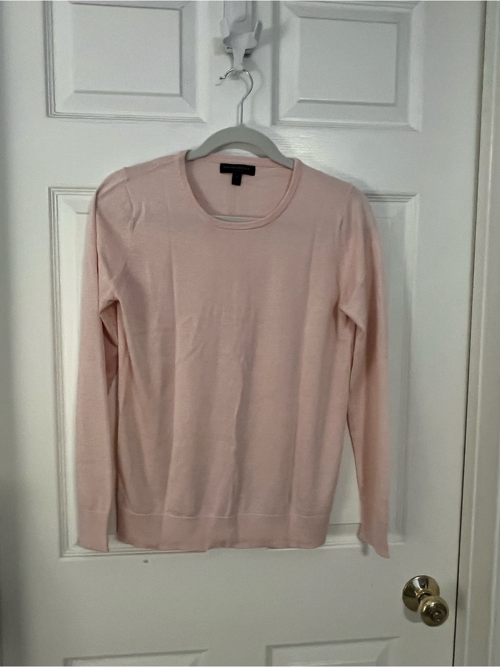 Banana Republic Silk Cashmere Crewneck Sweater - Light Pink